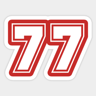 seventy seven Sticker